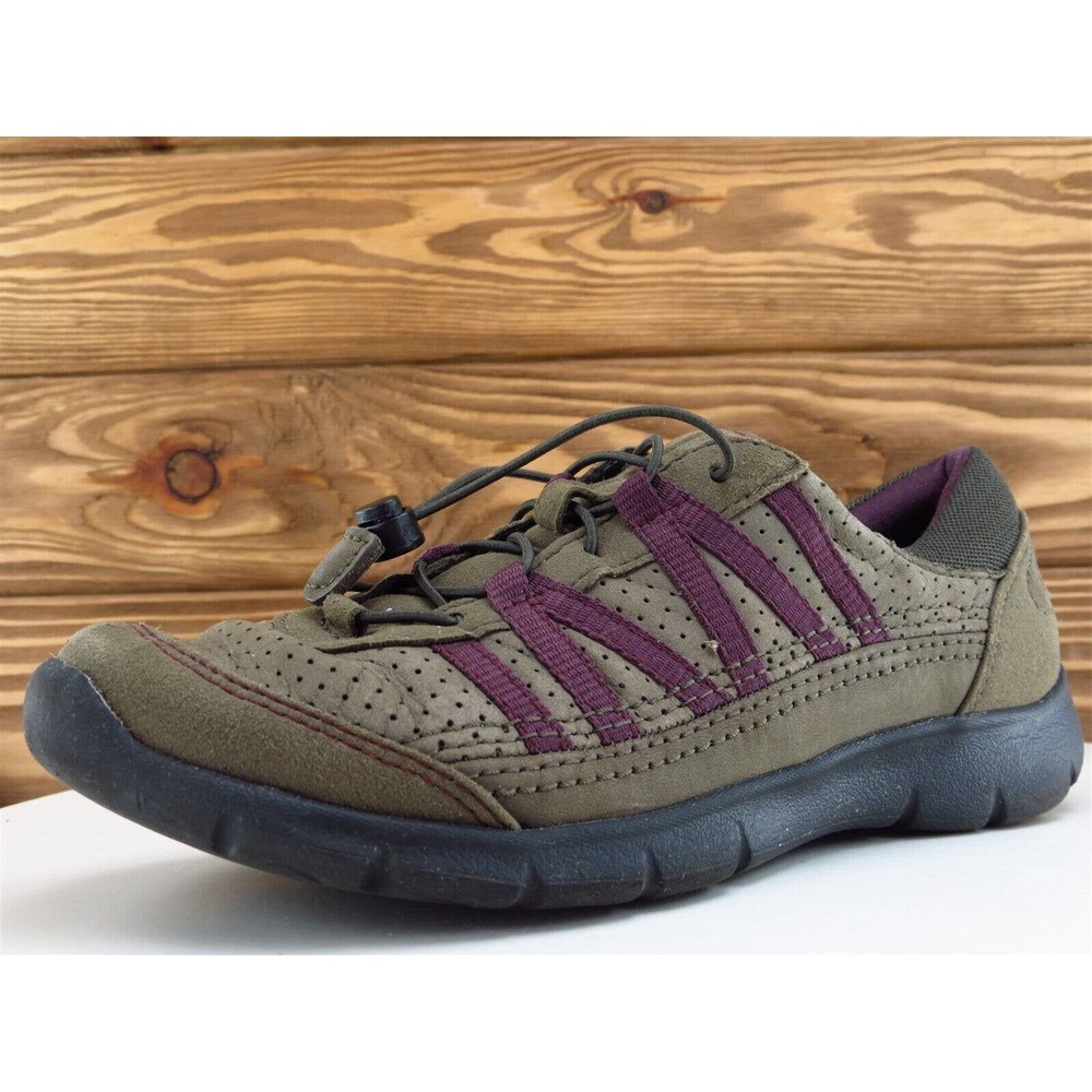 Clarks Size 6 Sneaker‎ Brown Leather Medium Drawstring Women